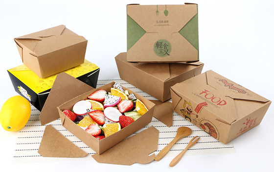 192 * 145mm Prostokątne, biodegradowalne jednorazowe pudełko na tacę Fast Food