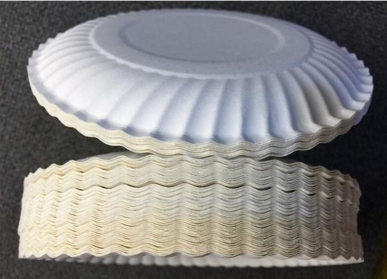 14,5X14,5 CM PLA Jednorazowe, ręcznie robione okrągłe białe ciasto papierowe