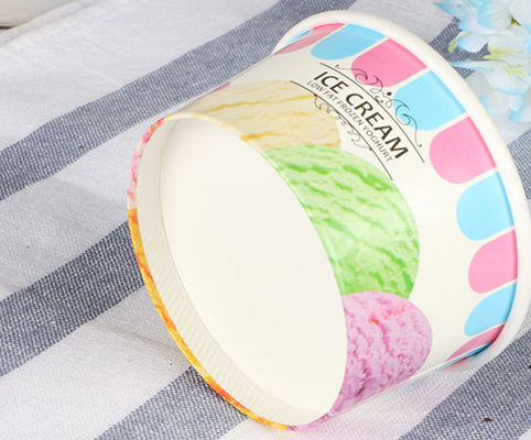16 uncji papierowych miski na lody, jednorazowe papierowe kubki do lodów FDA