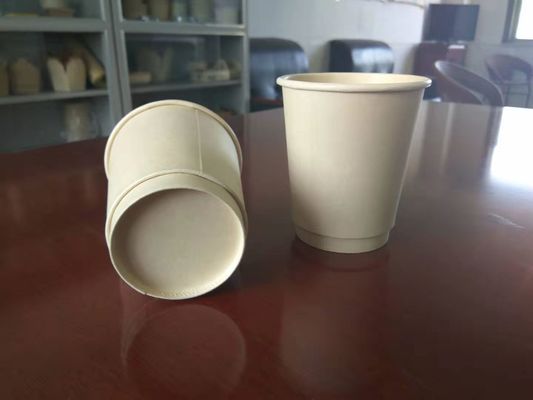 Jednorazowy papierowy kubek bez zapachu PLA, bambusowy kubek z podwójną ścianką