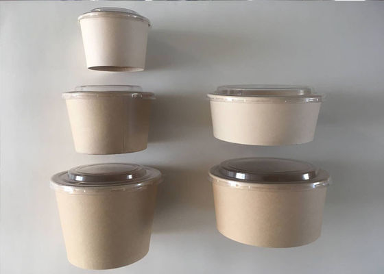 900 ml pakowanie sałatek z pojedynczej ściany z tektury krowiej Instant Noodle Kraft Paper Bowl