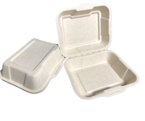 Opakowania z połączonej pulpy trzciny cukrowej Biodegradowalne jednorazowe pudełko na lunch