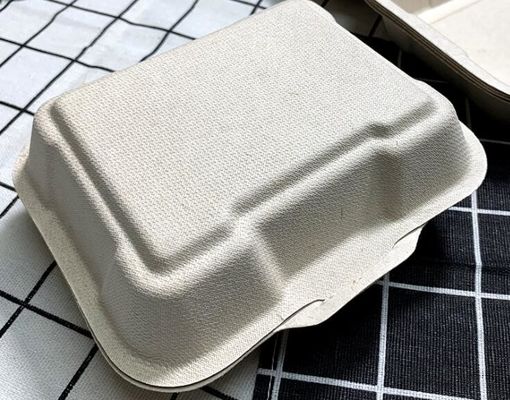 Opakowania z połączonej pulpy trzciny cukrowej Biodegradowalne jednorazowe pudełko na lunch