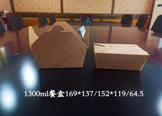 210 * 105mm Laminowane opakowanie na wynos Białe jednorazowe papierowe pudełka na lunch