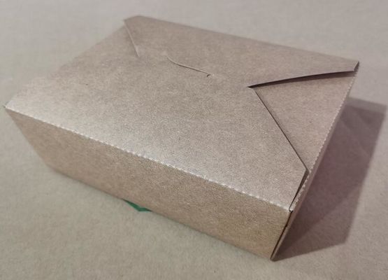 1600ml jednorazowe pudełko na lunch z papieru pakowego, ekologiczne pudełko na lunch do sałatek kwadratowych