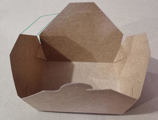 1600ml jednorazowe pudełko na lunch z papieru pakowego, ekologiczne pudełko na lunch do sałatek kwadratowych