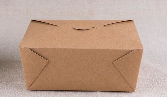Pudełko na lunch z papieru pakowego powlekane folią PE, jednorazowe opakowanie olejowe o pojemności 1100 ml