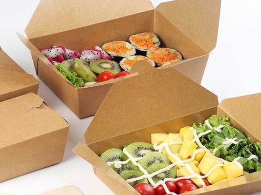 18PE Bento Salad Lunch Box, jednorazowe opakowanie z papieru pakowego