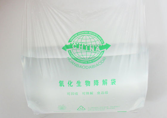 EN13432 18x58cm Trwała biodegradowalna jednorazowa plastikowa torba na zakupy