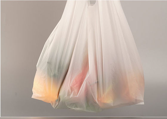 14x50cm Biała biodegradowalna koszulka z owocami warzywnymi Jednorazowa plastikowa torba