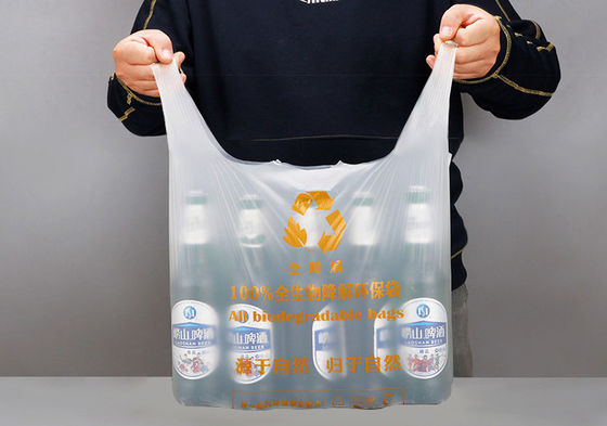 Kamizelka Jednorazowa, degradowalna plastikowa torba, torba na zakupy 14x50 cm