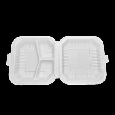 Rozkładalne jednorazowe pudełko ze skrobi kukurydzianej PP Bento Clamshell Lunch Box
