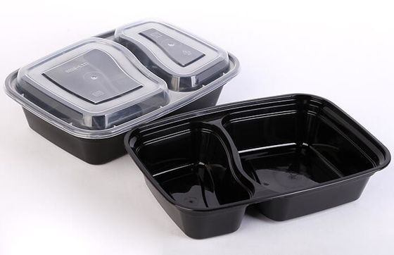 10ml America Style 100% Pp Nowe podwójne pudełko na lunch w kolorze czarnym