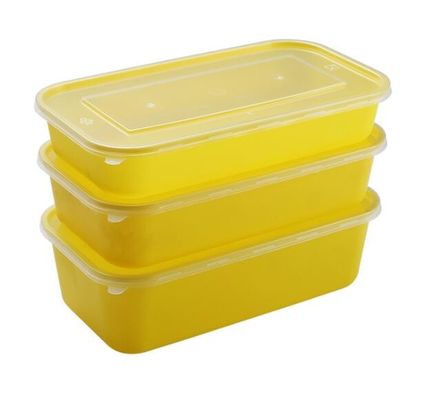 Children School Yellow Rectangle Jednorazowe pudełko na lunch Opakowanie na żywność