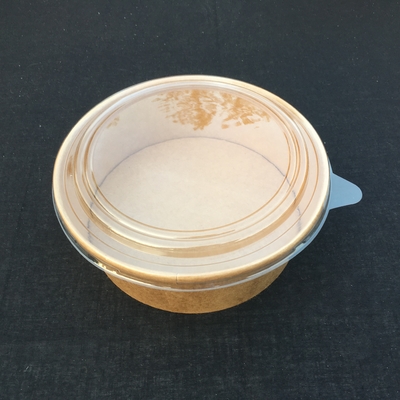 Jednorazowe jednorazowe miski do zupy z papieru pakowego z pojedynczym nadrukiem i pojemnikiem z pokrywką