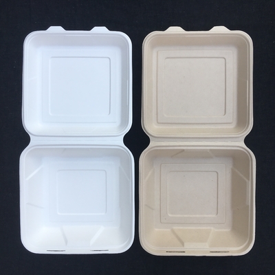 Kompostowalne 8-calowe jednorazowe pudełko na lunch z trzciną cukrową na wynos 2 3 4 5 przegródek