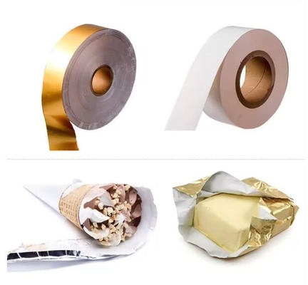 Wysokiej jakości papier do pakowania czekolady w kolorze złotym, srebrzystym, przeznaczony do kontaktu z żywnością, papier z folii aluminiowej