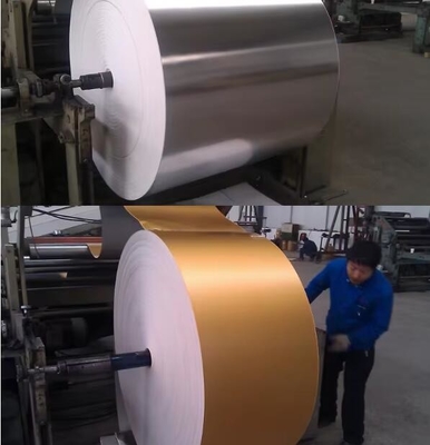 PET-aluminiowy papier powlekany / złoto metaliczne / srebrny papier foliowy i karton papierowy (250 gm-450 gm)