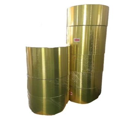Glossy Polyester Gold Aluminized Film, PET Gold Film For Artcraft And Paper Laminated