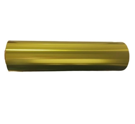 Glossy Polyester Gold Aluminized Film, PET Gold Film For Artcraft And Paper Laminated