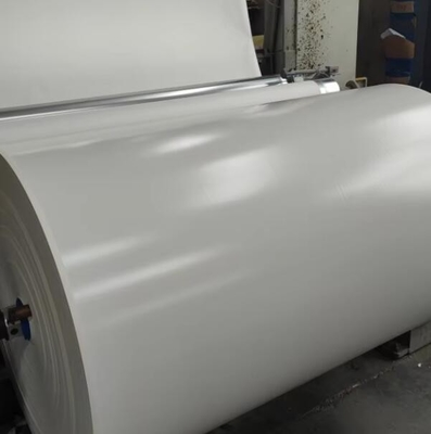 Biały, twardego koloru, biały papier foliowy PU do pleców sklejki i desek MDF, papier dekoracyjny do mebli